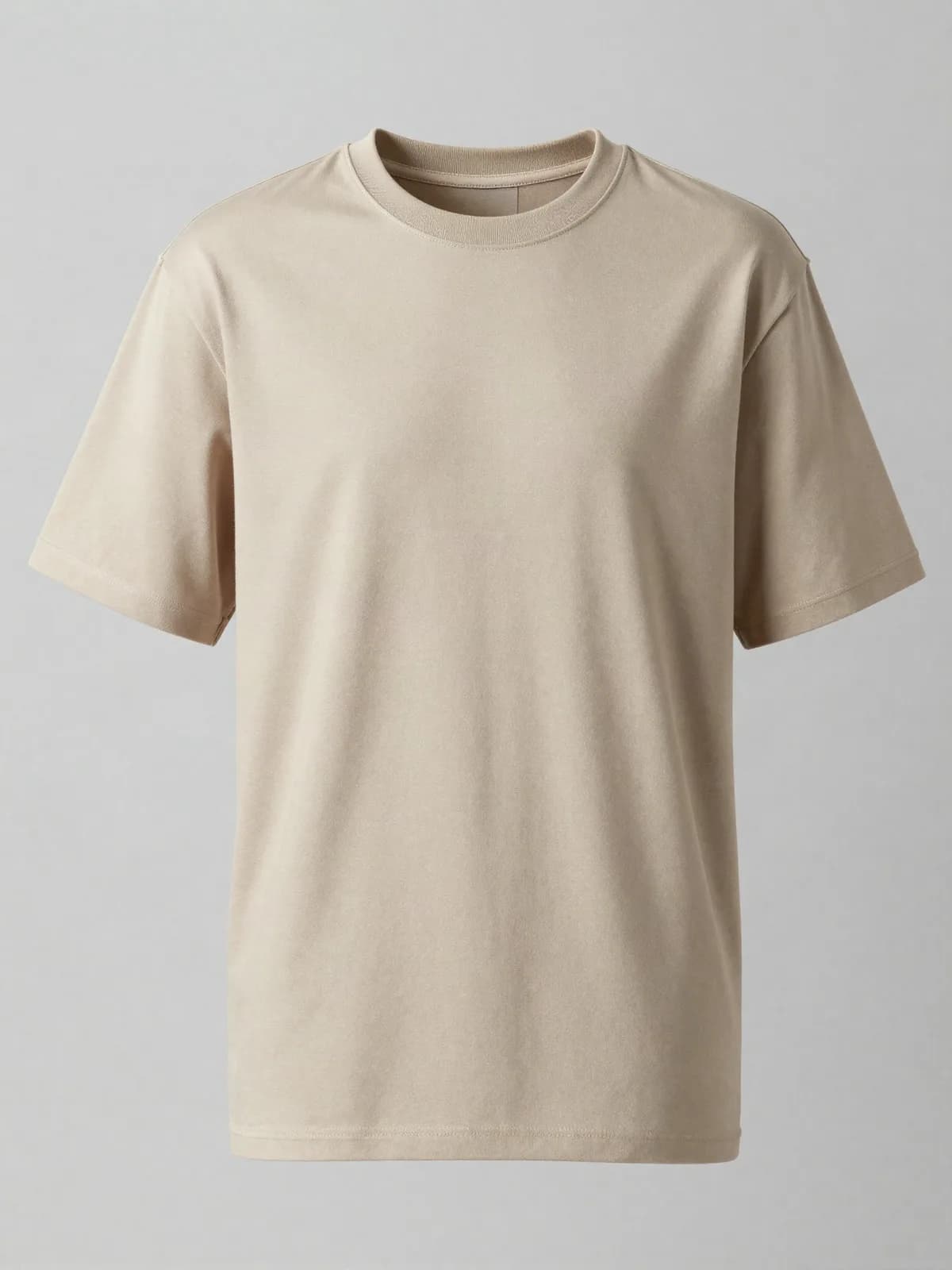 Oversize Bisiklet Yaka — Bej