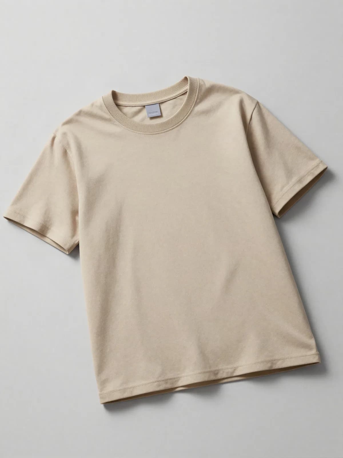 Oversize Bisiklet Yaka — Bej